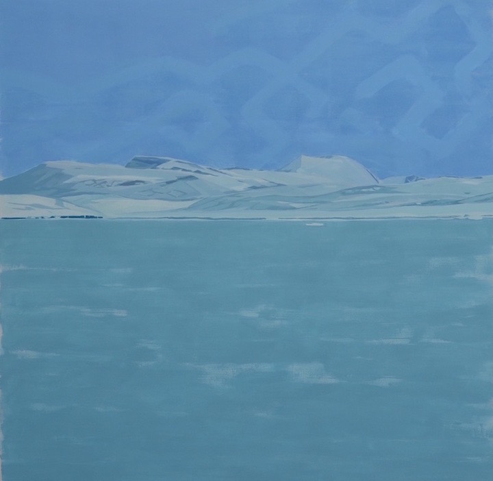 Sky Visions,Svalbard, acrylic on canvas, 66” x 66”