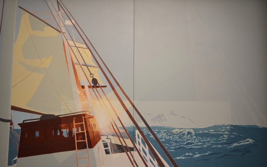 Who Is Saving Whom, Svalbard, acrylic on canvas, 2 panels, 132” x 84” (11’ x 7’)
