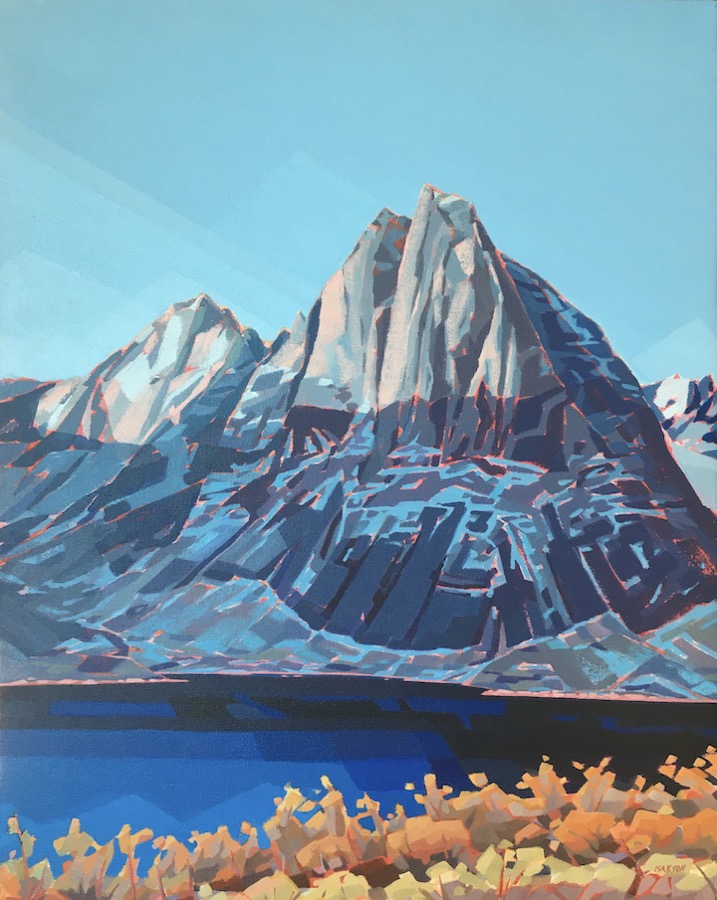 Divide Lake, Tombstone Mts., Yukon, acrylic on canvas, 24