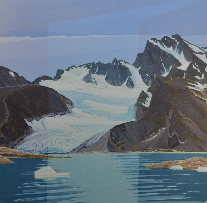 Opening : Exhale, Svalbard, acrylic on canvas, 42
