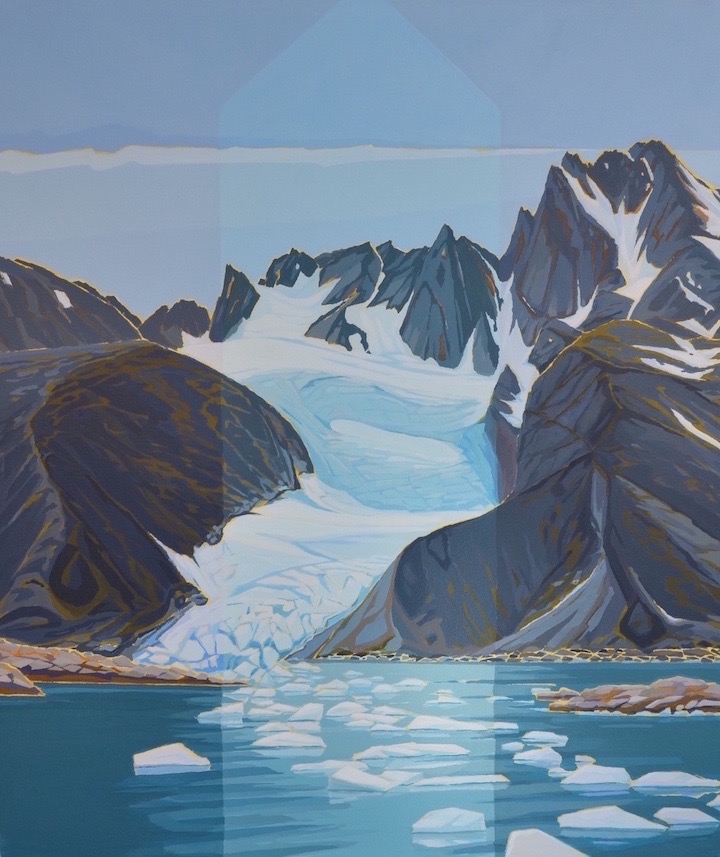 Opening: Exhale, Svalbard, acrylic on canvas, 42